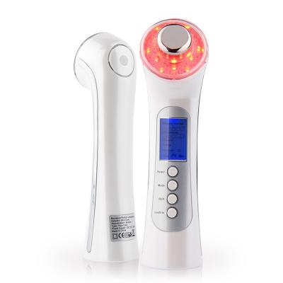 China 5In1 Anti-Puffiness Portable Ultrasonic RF EMS Vibration Ion Face Beauty Skin Care Multifunctional Beauty Instrument for sale