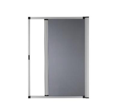 China Null popular product pleated aluminum window accessory polyester trackless retractable screen door with fly screen for sale