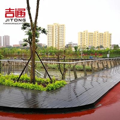 China Exterior Waterproof Laminated Strand Woven Bamboo Flooring Outdoor Flooring Decking For Park for sale