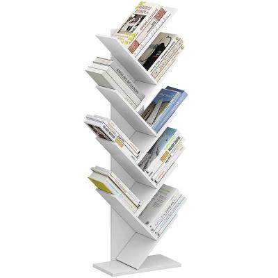 China Customization Wholesale 9-Tier Tree Shelf, Magazine CD Bookcase, Free Standing Bookshelf for sale