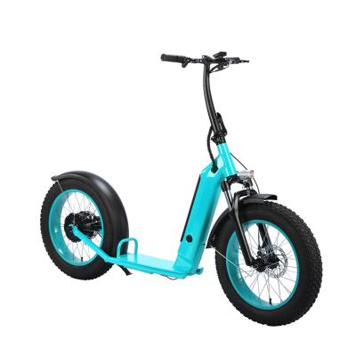 China Fat tire e scooter 500W 48V 14Ah unisex big wheel electric scooter electric off road scooter for sale