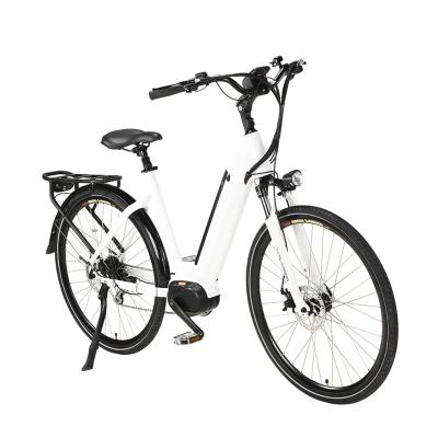 China Bafang mid drive motor aluminum alloy 28inch city tire electric bicycle UK style sava e bike for sale