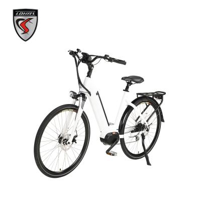 China Aluminum Alloy 36V 250W Electric Bike Mid Drive E-Bike CE Certificated City Electric Bike With 700C Frame for sale