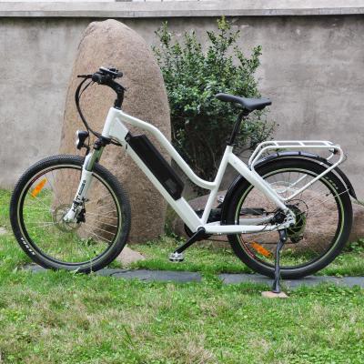 China Aluminum Alloy 26 Inch Step Through Frame 48V 500w City Electric Bike For Lady for sale