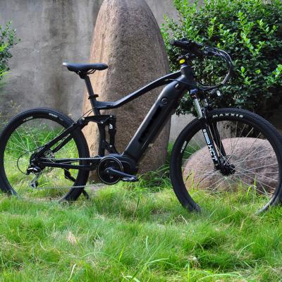 China Hot Selling Aluminum Alloy Bike Mid Motor Drive Electric Bike E Bike Mtb 27.5 Full Suspension Electric Bike for sale