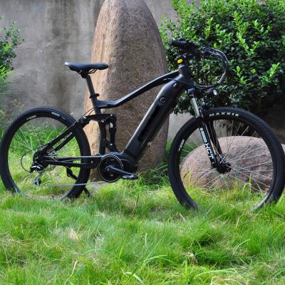 China Mountain Aluminum Alloy Bafang Mid Drive M400 350W Electric Bike Enduro Ebike Electric Bicycle Full Suspension for sale