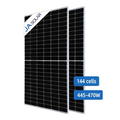 China Wholesale Mono Solar Power System Ja Manufacturer Solar Power Panel 445W 450W 455W 460W 465W 470W Solar Panel Model With 25 Years Warranty for sale