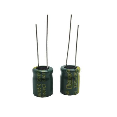 China Smart home appliances in electrolytic capacitor free goods within 330UF current 35V 10*13volume for sale