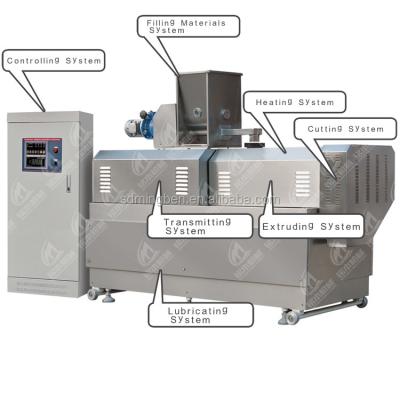 China High quality fish twin screw extruder for pet food fish feed sea processing line for sale