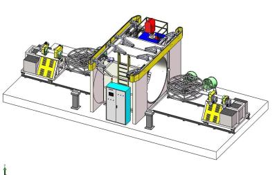 Cina 2.5m Oven Shuttle Rotational Moulding Machine per il serbatoio di acqua in vendita