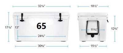 China molde rotatorio de aluminio de Rotomoulding del billete sólido de la caja del refrigerador del hielo 65L en venta