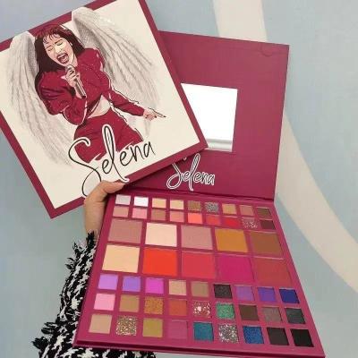 China 2023 Selena Wholesale New Style Makeup Matte Shimmer Glitter Hot High Waterproof Pigmented Big Eyeshadow Palette Best Quality for sale