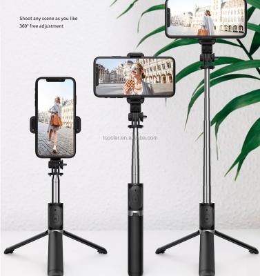 China Mobile Phone Holder New 1030mm Extendable Stand Q02 Radio Selfie Stick 360 Rotating For Mobile Phone Camera Holder With Tripod for sale