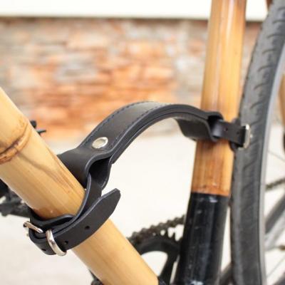 China Easily Lift Outdoor Portable Leather Bike Frame Handle Bicycle Accessories Bike Frame Carry Handle for sale