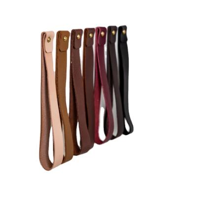 China Modern Bathroom Towel Rack Buckle Strap Holder Scarf Hanger Leather Strap Brass Ring Wall Hook Wall Hanging Storage Towel Hook Viable for sale