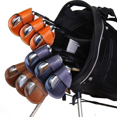 China Holder Golf Balls PU Leather Golf Club Covers Headcover Custom Putter Cover Case Putter Head Cover Protector for sale