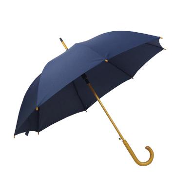 China Cheap Wholesale Custom Wood Automatic Stick Rainpproof Manufacturers Rainpproof Logo Printing Advertising Classic Carved Handle Umbrella for sale