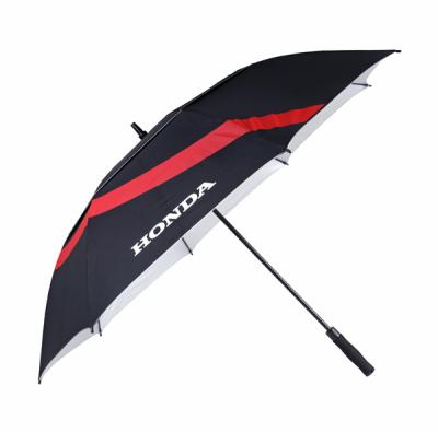 China Promotional 30 Inch Double Layer Sliver Reflective Windproof Premium Car Quality Honda Strong Windproof Golf Umbrella With UV Protect Inside for sale