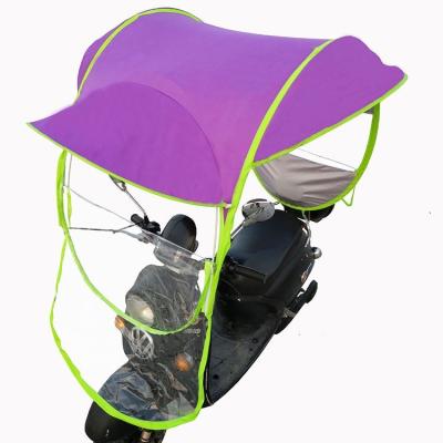 China Motorcycle Strong Wind Protecting Awning Electric Bike Motor Bicycle Roof Shade Tent Umbrella Umbrella For Outdoor for sale