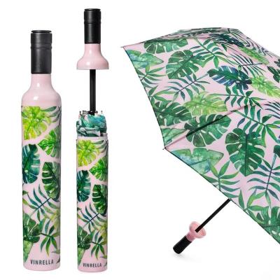 China Logo Printing Custom Personalized Printing Open Wine Polyester Manual Car Bottle Gift Outdoor Umbrellas Strong Windproof Deco For Promotion for sale