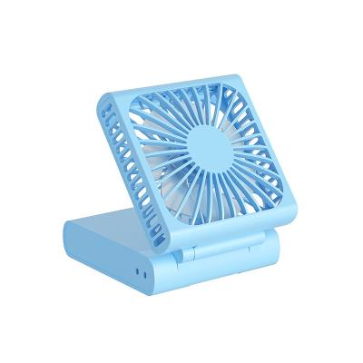 China Easy Quick Charging Carry USB Rechargeable Hanging Neck Folding Fan with 3 Speeds, Power Bank, Desktop Silent Fan with Phone Holder Mini Portable Fan for sale