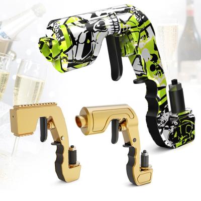 China Cheap Durable ABS Plastic Spray Gun Bottle Spray Gun Wine Sprayer Gun Champag Version Cap Ejector Pop It Kitchen Bar Tools for sale