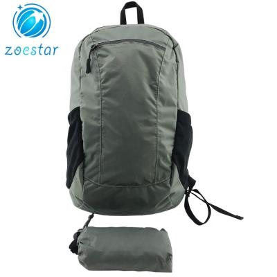 China Factory Customized Nylon Stylish Foldable Fold Up Bag Reusable Backpack For Shopping, Outdoor, Daily for sale