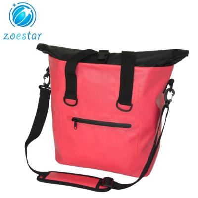 China Outdoor Sports Waterproof Tote Dry Bag Top-Handle Shoulder Bag Package With Zipper And Pocket for sale