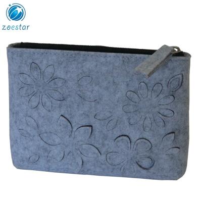 China Durable Womens Felt Zipper Pocket Wallet N/A For Ladies for sale