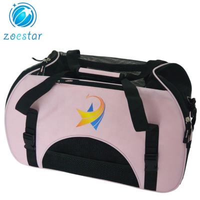 China Sustainable Pet Carrier Tote Shoulder Bag With Soft Pocket Sides Travel Carrier Bag For Cat And Small Dog for sale