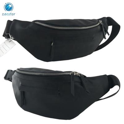 China Fashion Solid PU Leather Hip Bum Bag Fanny Waist Pack Casual For Daily Travel Sports Recycling for sale