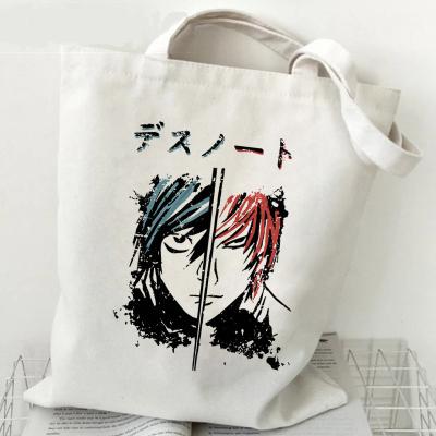 China Anime Death Note 40*35cm Handled Canvas Shoulder Shopping Bag for sale