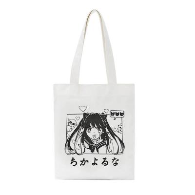 China Kawaii handled Anime y2k printed cute student personality shoulder canvas bag cartoon one fashionable portable shopping bag for sale