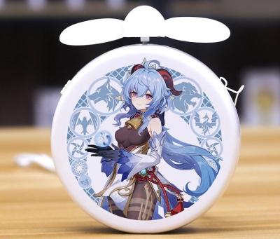 China Car 10.5cm USB charging car anime game genshin impact 38 character hutao ganyu zhongli zhongli Mini Fan for sale