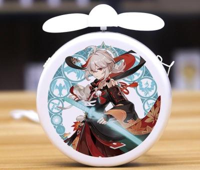 China Car new product Mini Anime Fan usb charging 10.5cm game genshin impact 38 character chongu Xiao keqing fan small rechargeable for sale