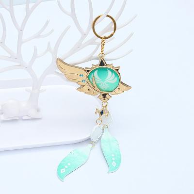 China Alloy genshin impact Venti cosplay god's eye with bangs 20cm big alloy ornament pendant for sale