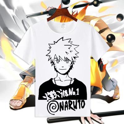 China High Quality Anti-wrinkle Anime White Summer Stability T-shirt Comfortable Plain Anime Top for sale