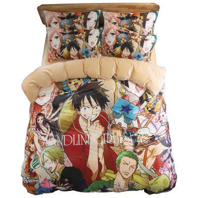 China Japan anime Luffy Narutos Dragon Ball goku anime bedding one piece set 3 pieces duvet cover comforter pillowslip pillowcase for sale