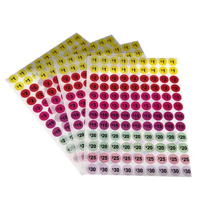 China Waterproof Adhesive Inscription Labels Color Around Stickers Dot Stickers for sale