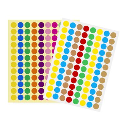 China Manufacturer Wholesale Colorful Dot Notes Barcode Record Sealing Items Distinguish Labels Round Self Adhesive Sticker for sale