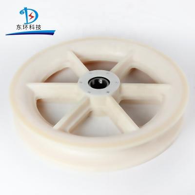 China Durable Transmission Line MC Pulley Block Nylon Stringing Sheaves , Nylon Pulley Wheel With Bearing for sale