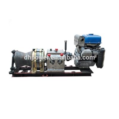 China Power Construction Capstan Winch Honda Gas Powered Engine Powered Winch Machine Supplier for sale