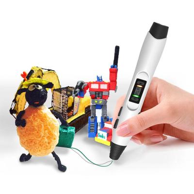 China Patent SL-300A Safety Temperature Drawing Smart Pencil 3d Printing Pens Child Toy Christmas Gift 3D Pen Doodling With LCD Screen for sale