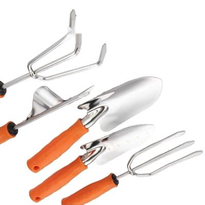 China Hot Gardening Tools Amazon Seller Stainless Steel 5Orange PP Series Handle Garden Tools Five-Piece Set for sale