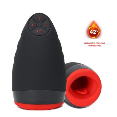 China Rotating Male Masturbator Throat Massager Masturbator Sex Toys Male Heating Toy Male Masturbation Squirting Deep Cup Masturbation Toy for sale