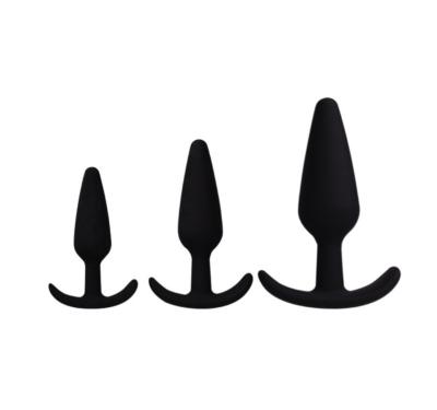 China 3Pcs Silicone Anal Plugs Anal Trainer Kit Adult Anal Training Silicone Increase Prostate Massager FL-B213 for sale