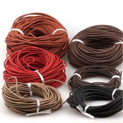 China Jewelry Making Bolo Leather Cord Braided Genuine Leather for DIY Jewelry Making for sale