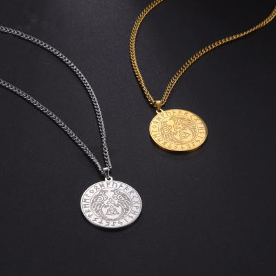 China Environmental Friendly Custom Silver Gold Plated Jewelry Fashion Phoenix Pattern Stainless Steel Pendant Necklaces Wholesale for sale