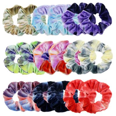 China Fashion Hair Scrunchies Korean Style Soft Velvet Dyed Knotting Cute Little Scrunchies Headbands Headbands For Kids for sale