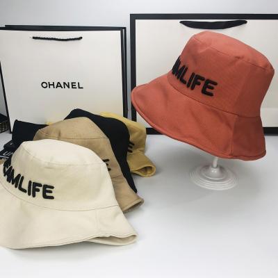 China JOINT wholesale ready to ship black white 3d embroidery designed custom logo women bucket hat for sale